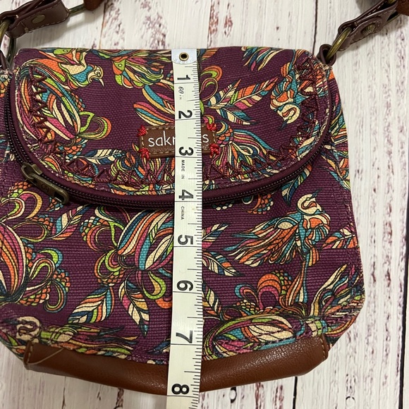 Sakroots peace mulberry treehouse Camden crossbody purple - Picture 5 of 5